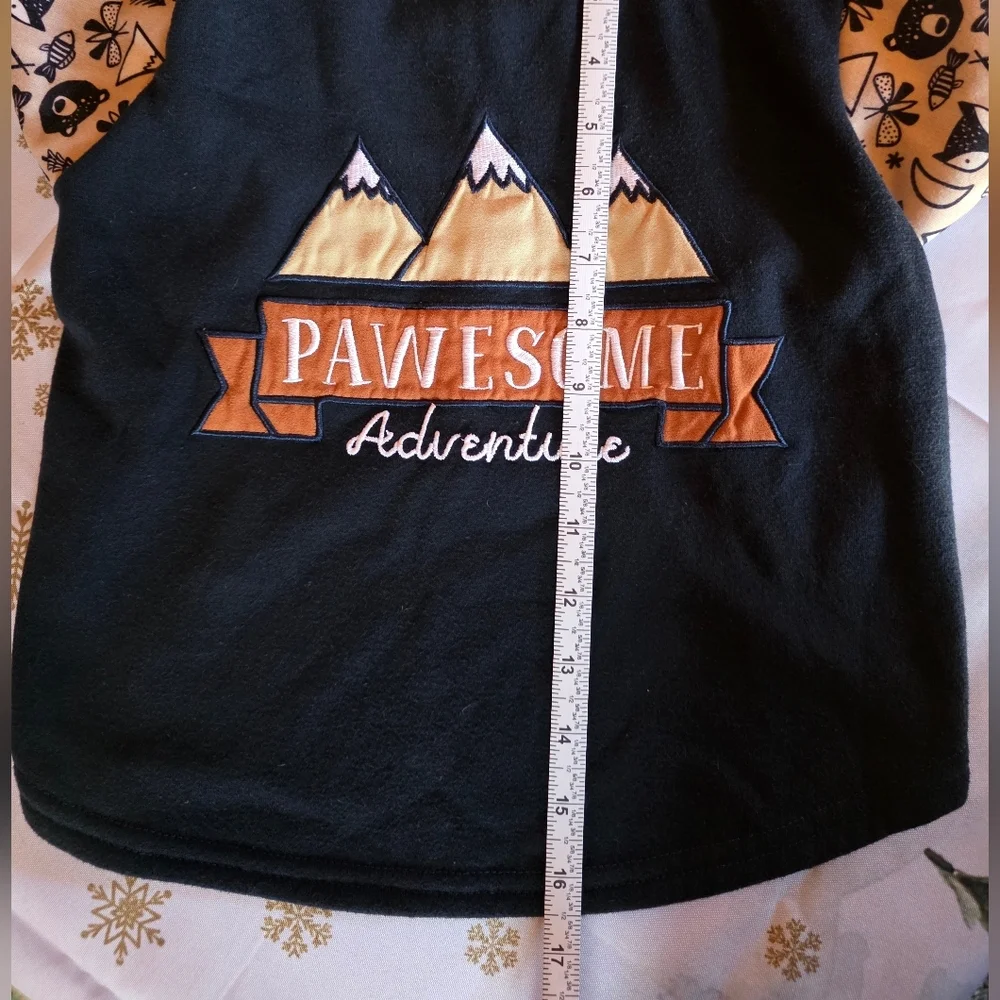 Bond & Co Black Cream Dog Hoodie Large Pawesome Adventure #DGC2-LX